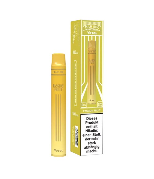 Vozol Bar 500 Disposable Einweg E-Zigarette Passion Fruit