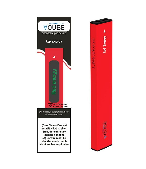 VQube Disposable Pod Device E-Zigarette Red Energy