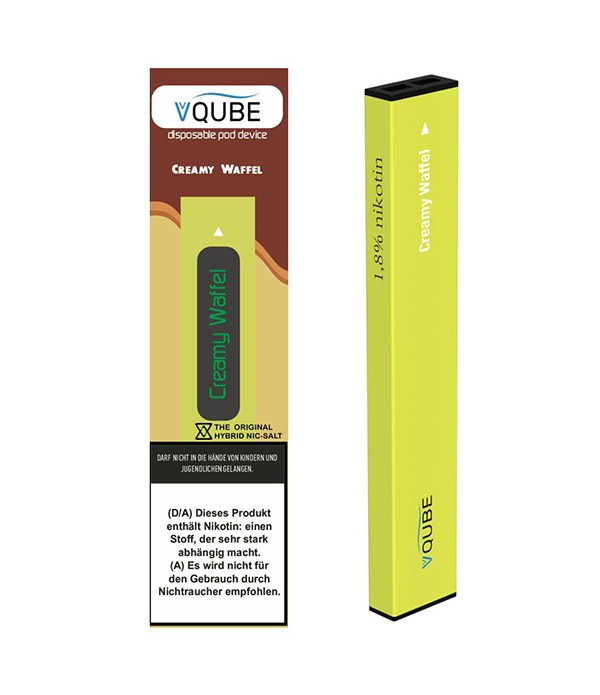 VQube Disposable Pod Device E-Zigarette Creamy Waffel