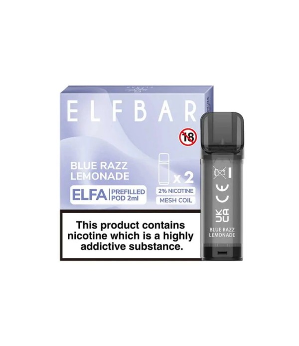 Blue Razz Lemonade Prefilled Ersatz Pod ELFA Elf Bar