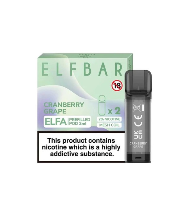 Cranberry Grape Prefilled Ersatz Pod ELFA Elf Bar
