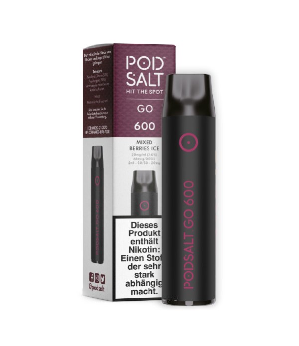 Pod Salt Go 600 Einweg E-Zigarette Mixed Berries Ice