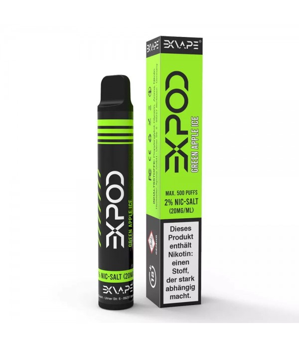 eXvape Expod Disposable E-Zigarette Green Apple Ice
