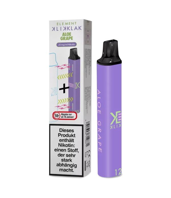 Klik Klak Einweg E-Zigarette Aloe Grape