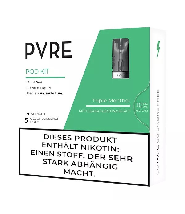 PVRE Pod mit Triple Menthol Liquid