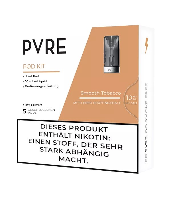 PVRE Pod mit Smooth Tobacco Liquid
