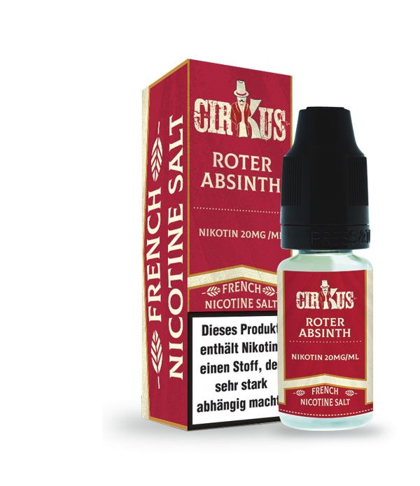 Roter Absinth Nikotin Salz Liquid Authentic CirKus *MHD WARE*