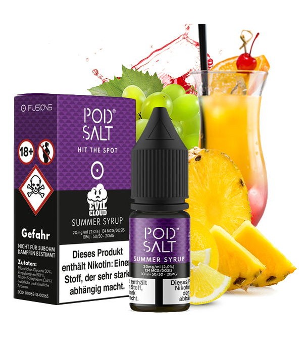 Summer Syrup - Evil Cloud - Nikotinsalz Liquid Pod Salt Fusion