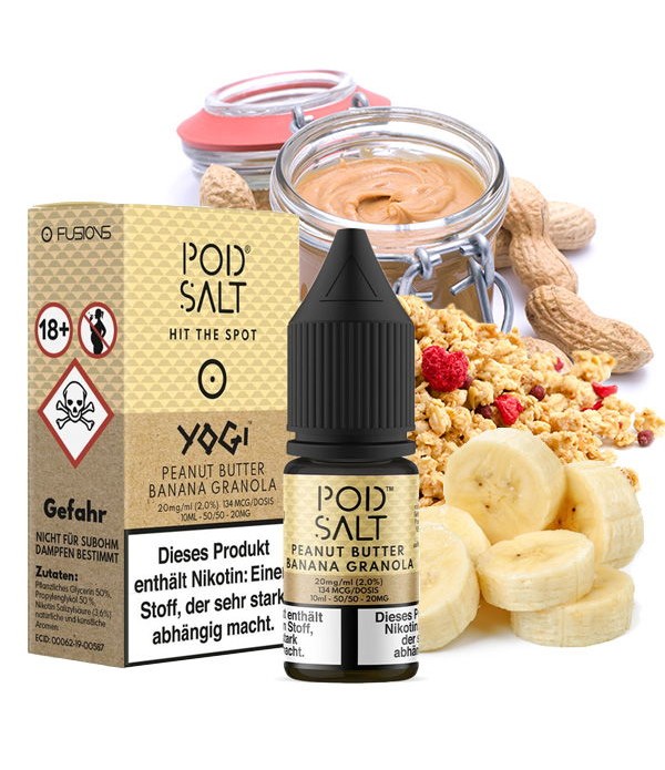 Peanut Butter Banana Granola - Nic Salt Liquid - Pod Salt Fusion